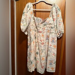 Abercrombie Emerson Linen Dress (Capri Print)